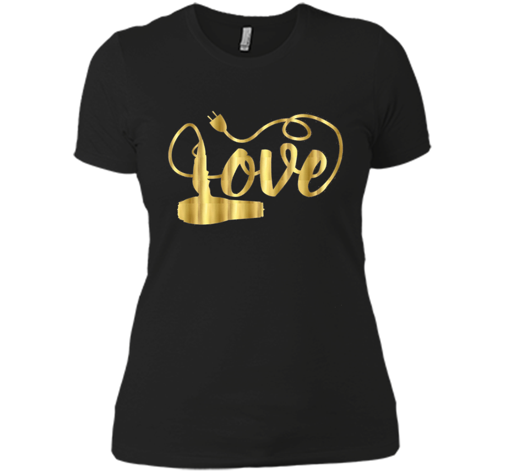 Valentines Day Shirt Love Hair Stylist Hairdresser Gift Gold