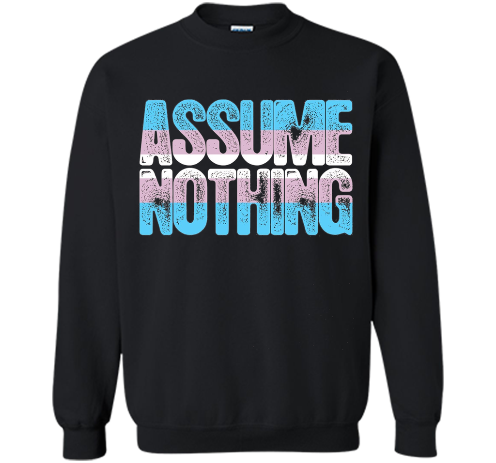 Assume Nothing Transgender Pride T-Shirt cool shirt