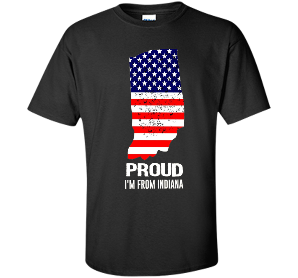 Proud of Indiana-US flag Independence day Tshirt