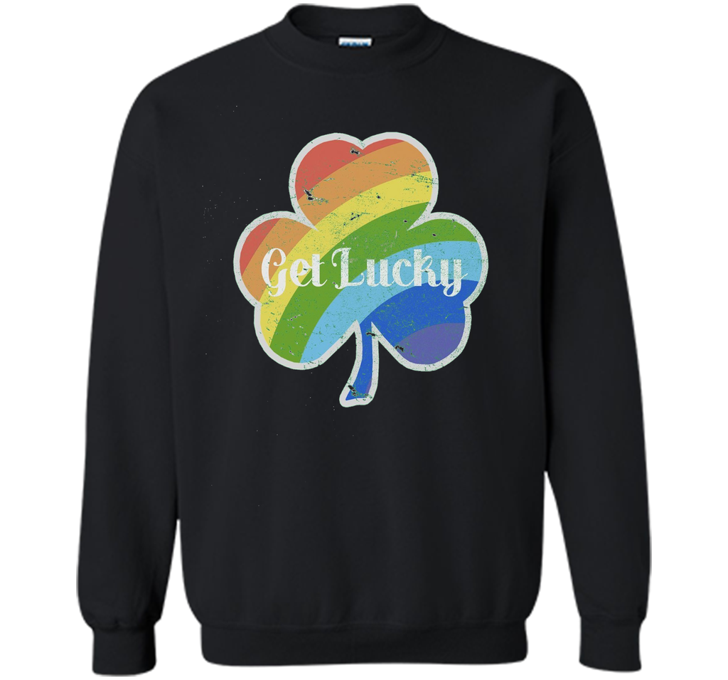 St Patrick's Gay Pride Rainbow Shamrock Tshirt | LGBT