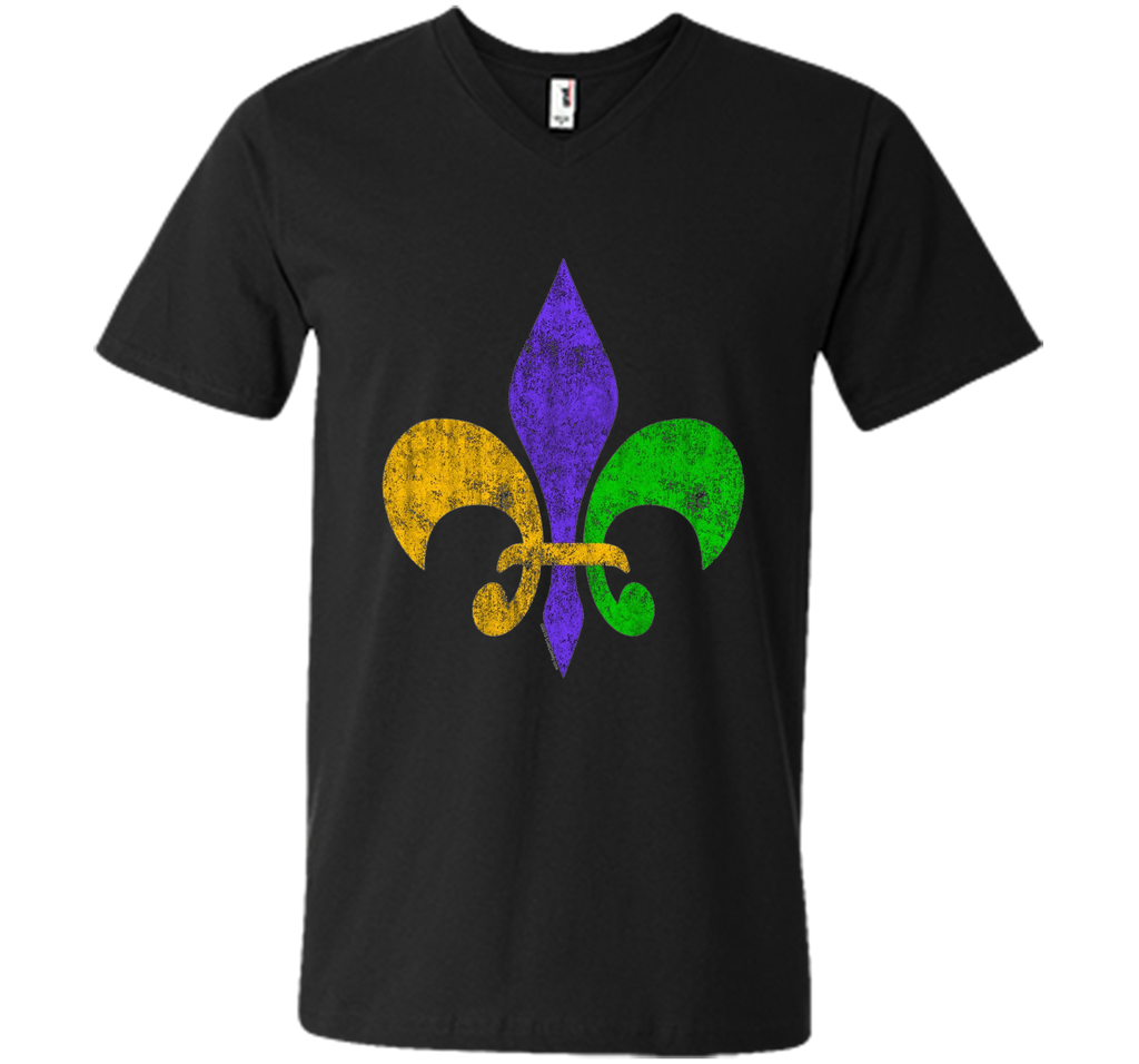 Men's Vintage Fleur-de-Lis Mardis Gras T-Shirt