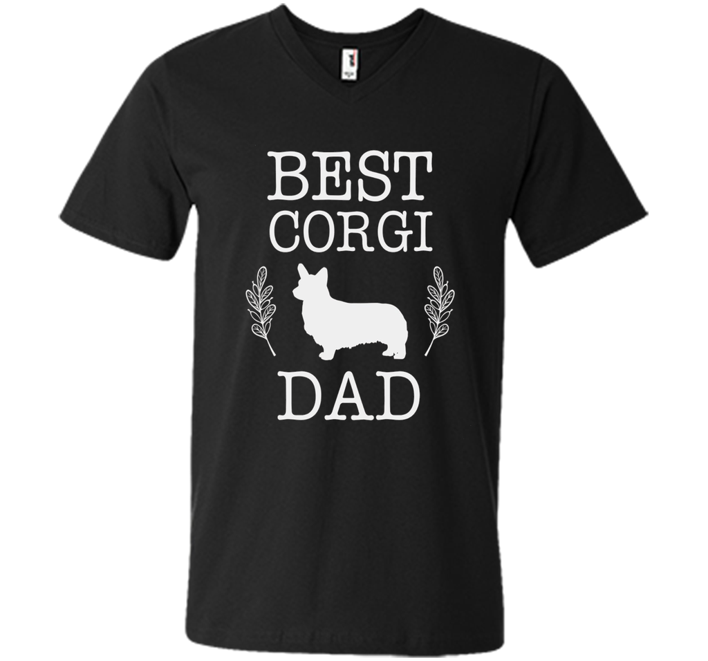 Best Corgi Dad Shirt Funny Father's Day Gift Dog Lover Corgi