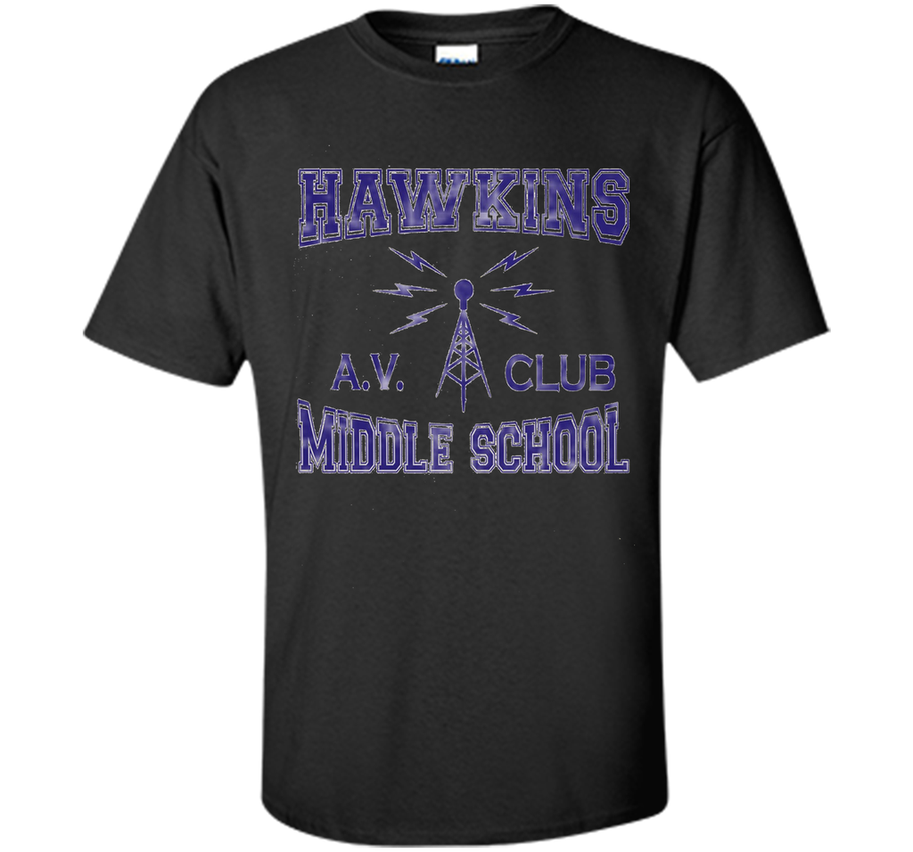 Hawkins Middle School AV Club Distressed T-Shirt