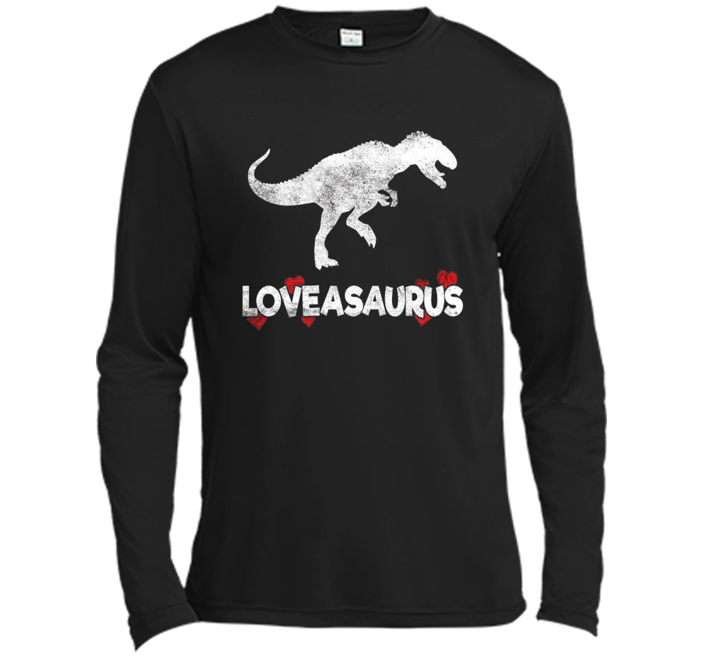 Loveasaurus Dinosaur Heart Valentines Day T-Shirt Boys Girls