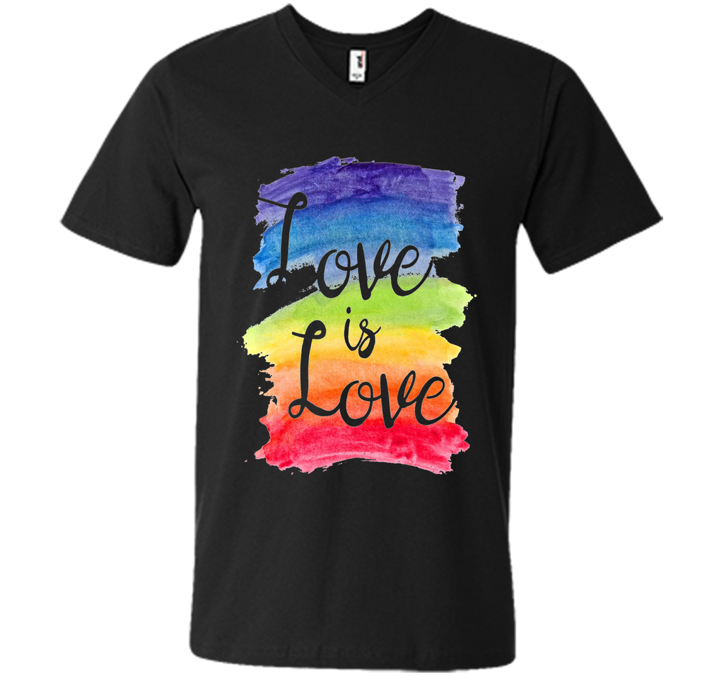 Love, Is Love Rainbow T-shirt, Gay Lesbian Pride Watercolors