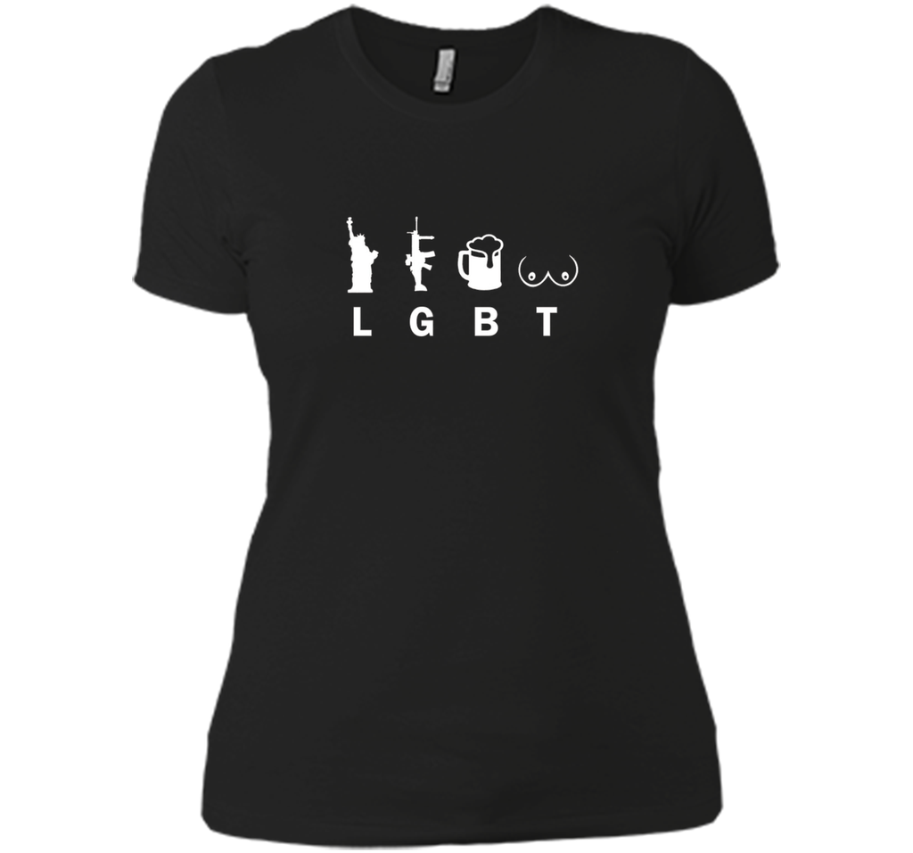 LGBT Liberty Guns Beer & Tts Second Amendment Funny T-Shirt