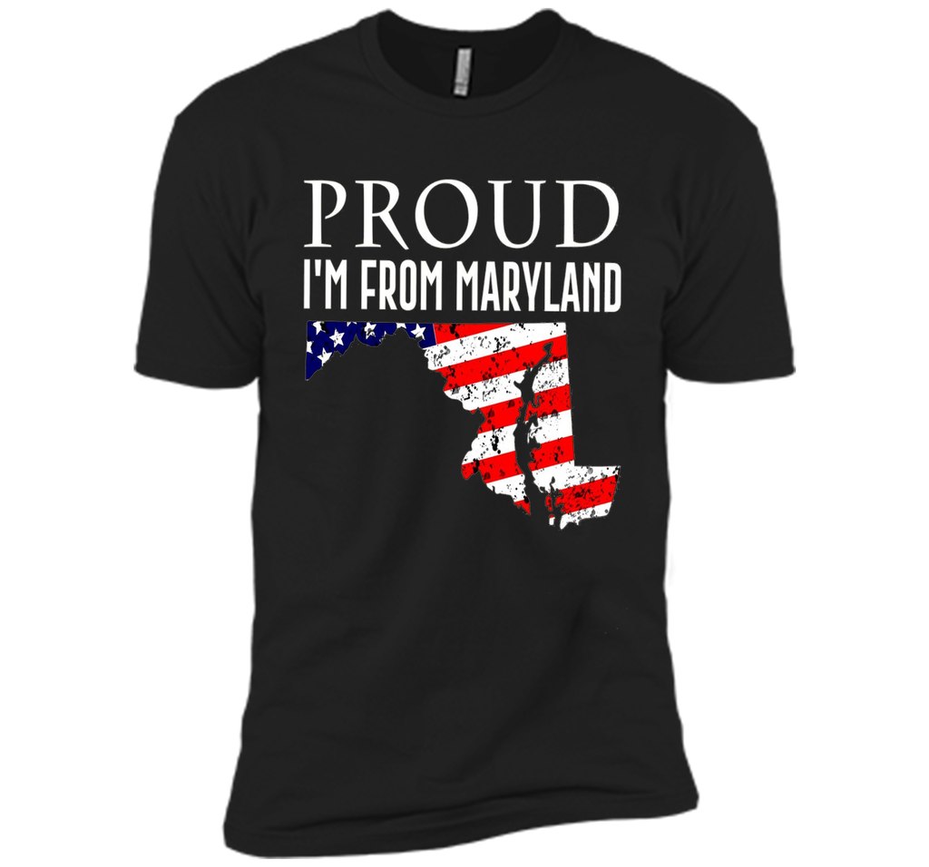 Proud of maryland-US flag Independence day Tshirt
