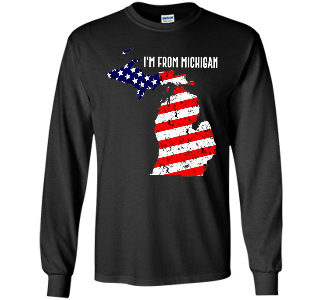 Proud of Michigan-US flag Independence day Tshirt