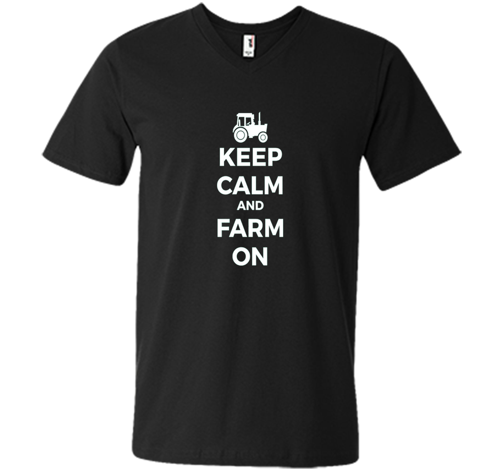 Farming Simulator - keep calm and farm on T-shirt (white)