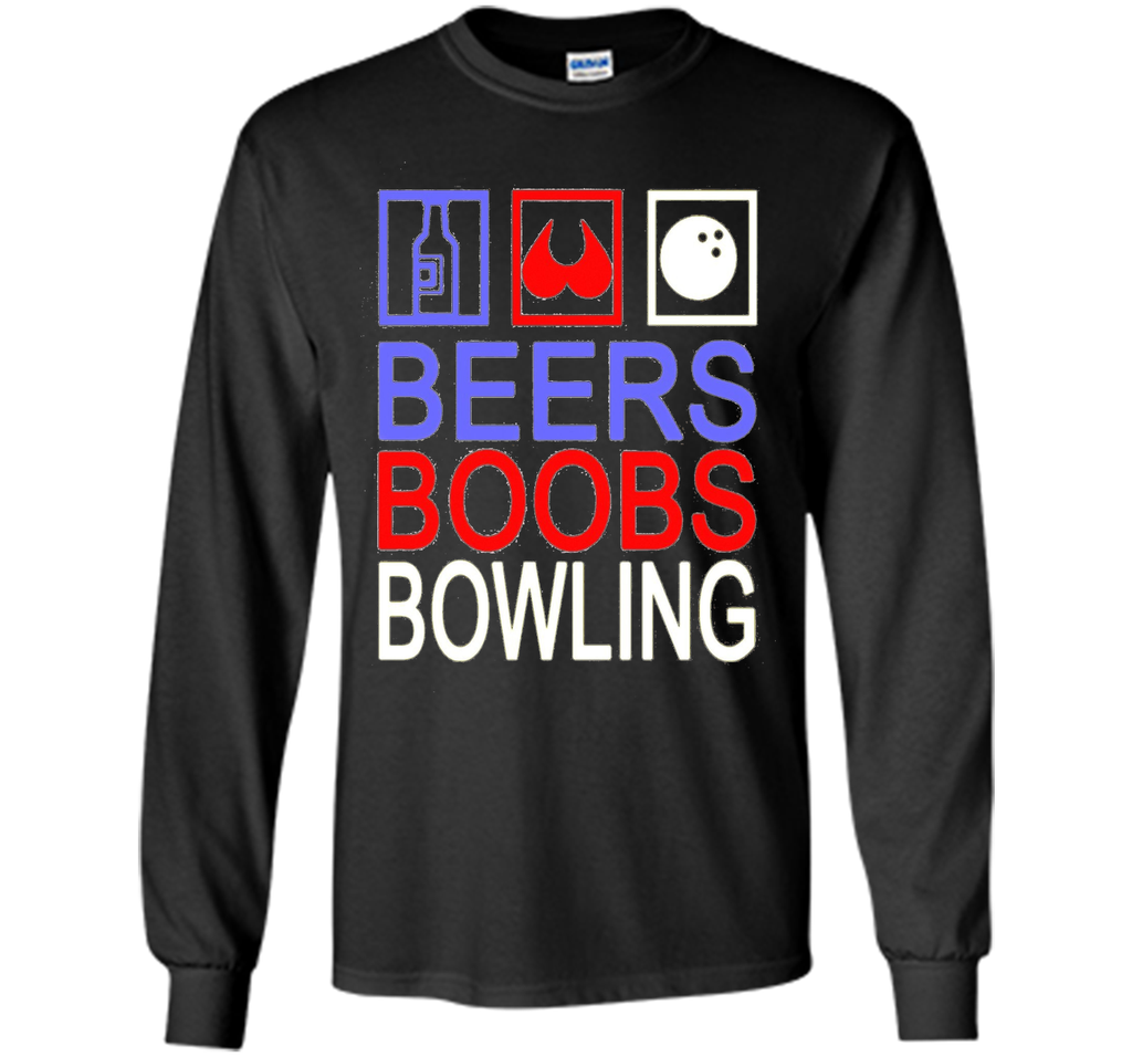 Funny Bowling Shirt - Beers Boobs Bowling Shirt