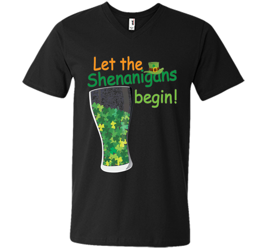 Let The Shenanigans Begin St Patricks Day T-Shirt Shamrocks