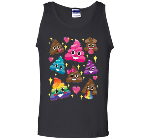 Cute Girl Rainbow Emoji Poop T-Shirt - BFF Gift or PJ Tee