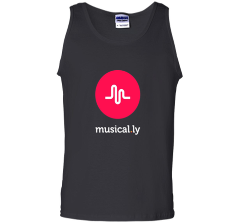 'musical.ly' T-Shirt (Black - Fitted Cut)