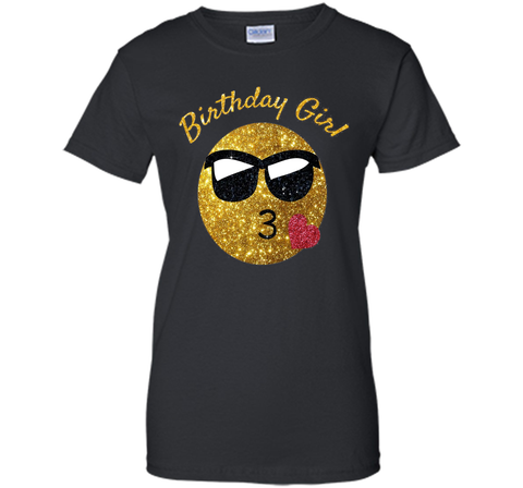 Birthday Emoji T Shirt Birthday Girl Heart Kiss Shades Emoji