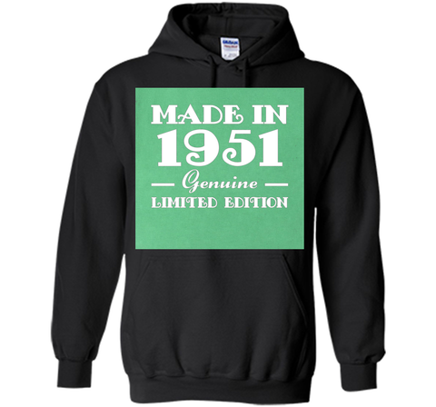 65th Birthday Gift T-Shirt Made In 1951 Genuine (Fitted)