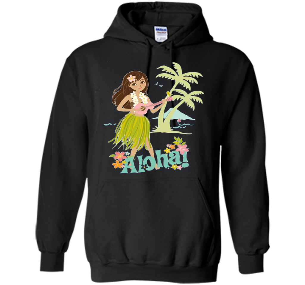 Vintage Hawaiian Hula Girl Shirt Tropical Beach Aloha