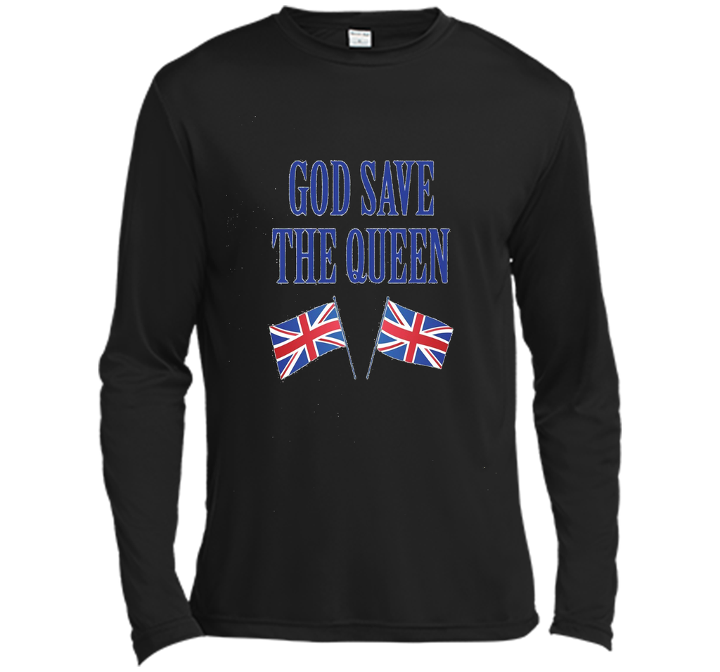 God Save The Queen with Union Jack flags