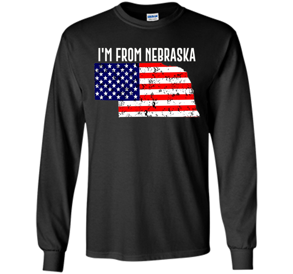 Proud of Nebraska -US flag Independence day Tshirt