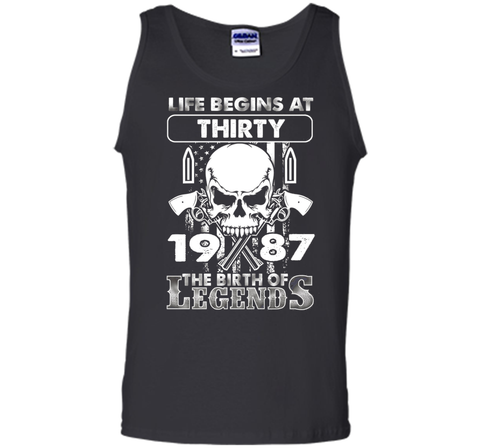30th Birthday Gifts 1987 The Birth Of Legends T-Shirt shirt