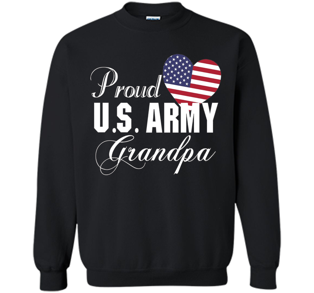Mens Gift for Father's Day - Proud U.S Army Grandpa Heart T-shirt