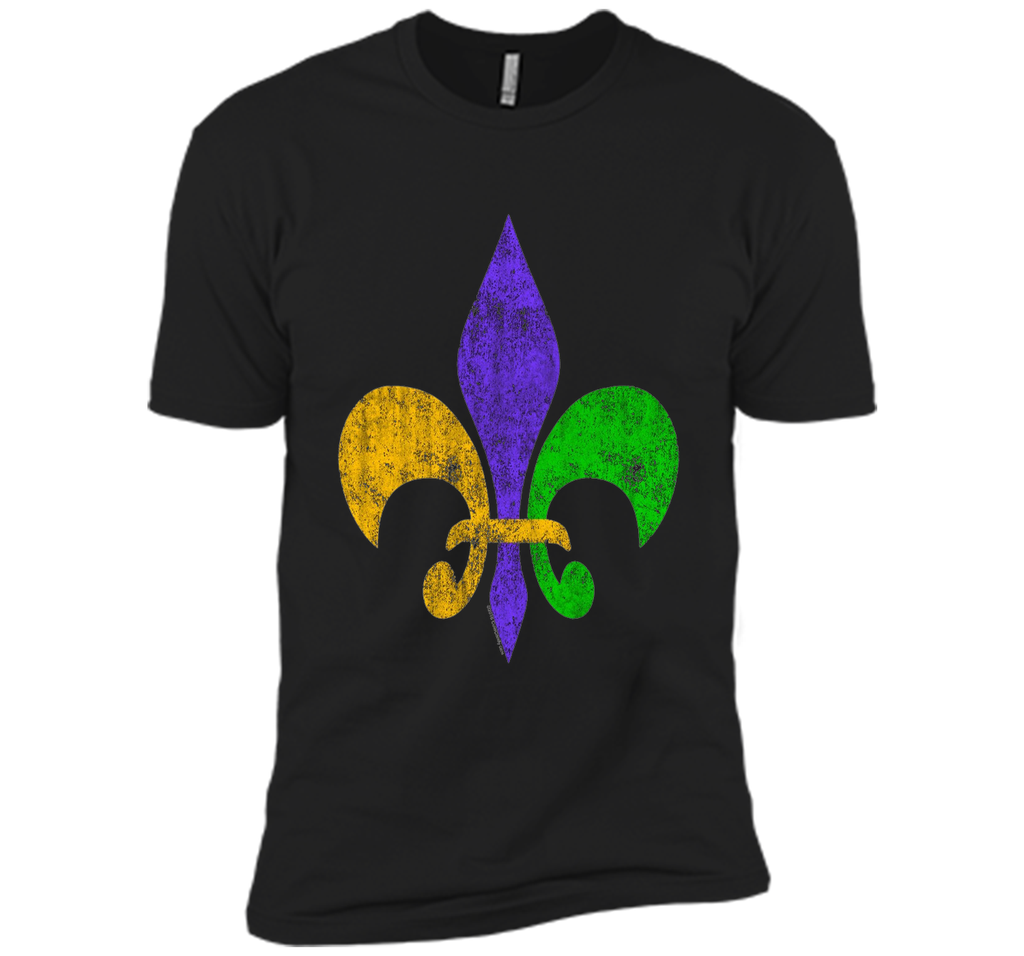 Men's Vintage Fleur-de-Lis Mardis Gras T-Shirt