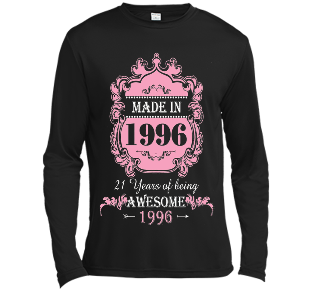 Made In 1996 T Shirt- 21 Years Old 21th Birthday Gift