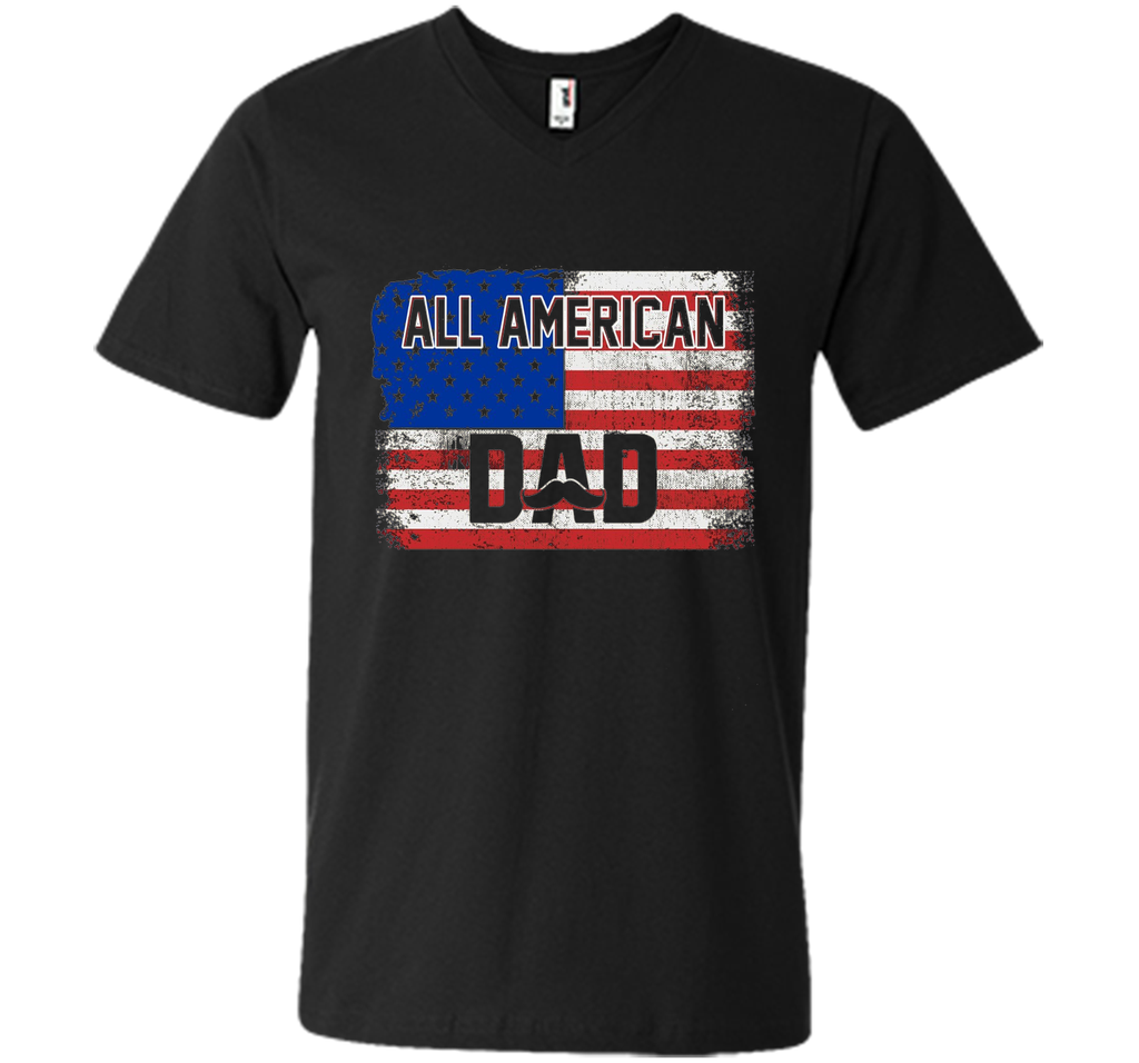 All American Dad American Flag T-Shirt Father's Day Shirt