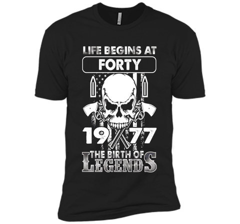 40th Birthday Gifts 1977 The Birth Of Legends T-Shirt shirt