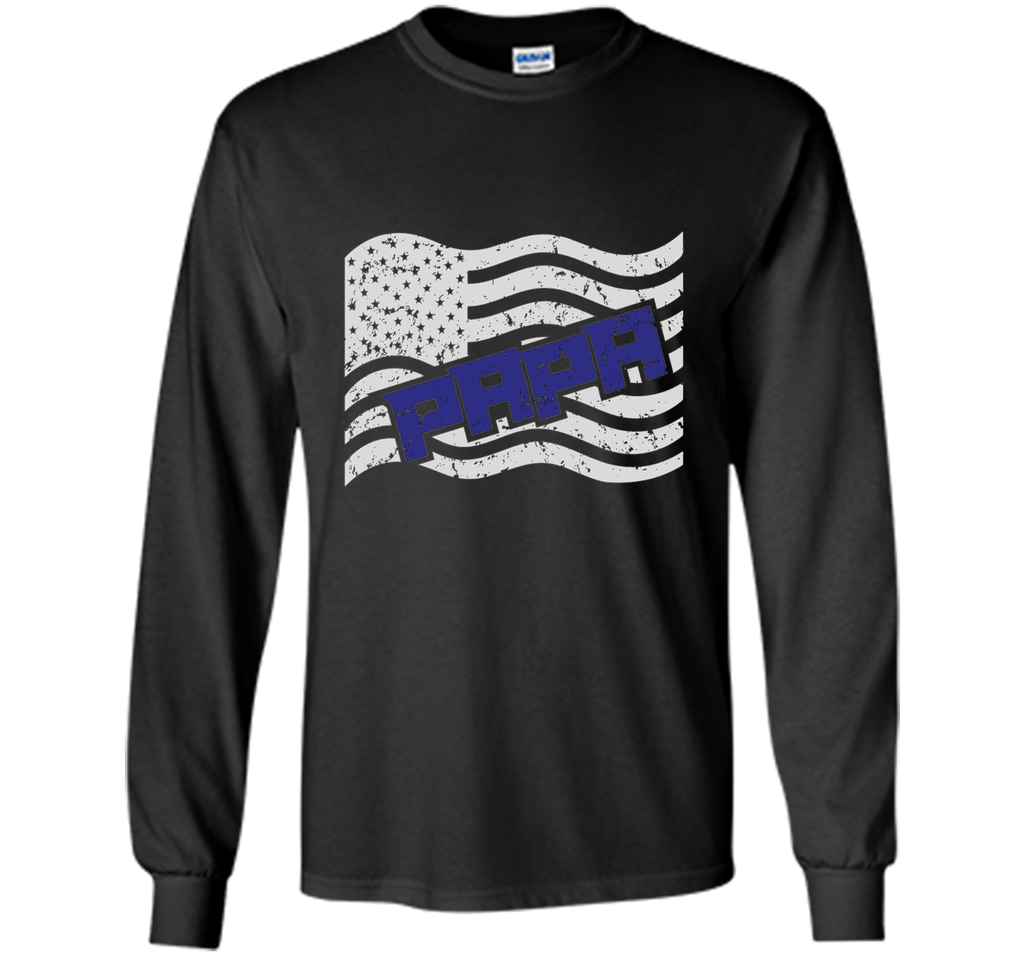 Papa on the American Flag Father's Day Gift T-shirt