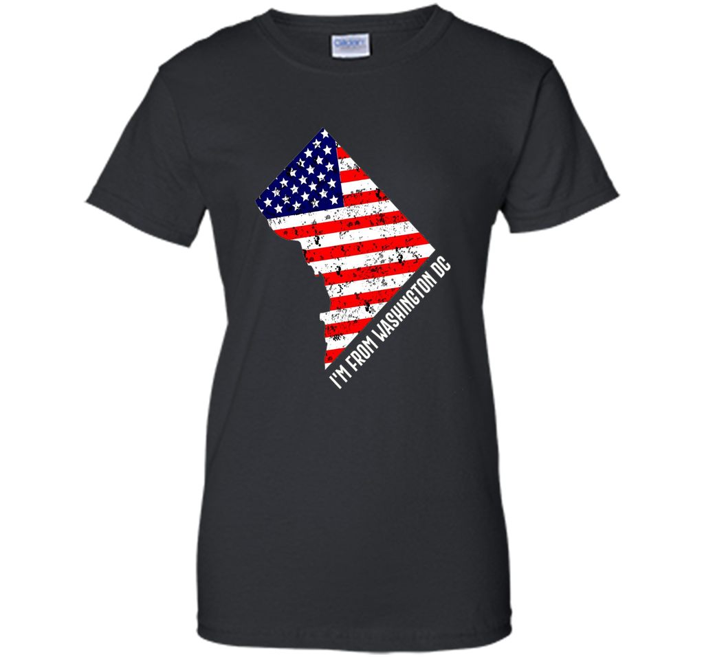 Proud of Washiongton DC USA flag Independence day Tshirt