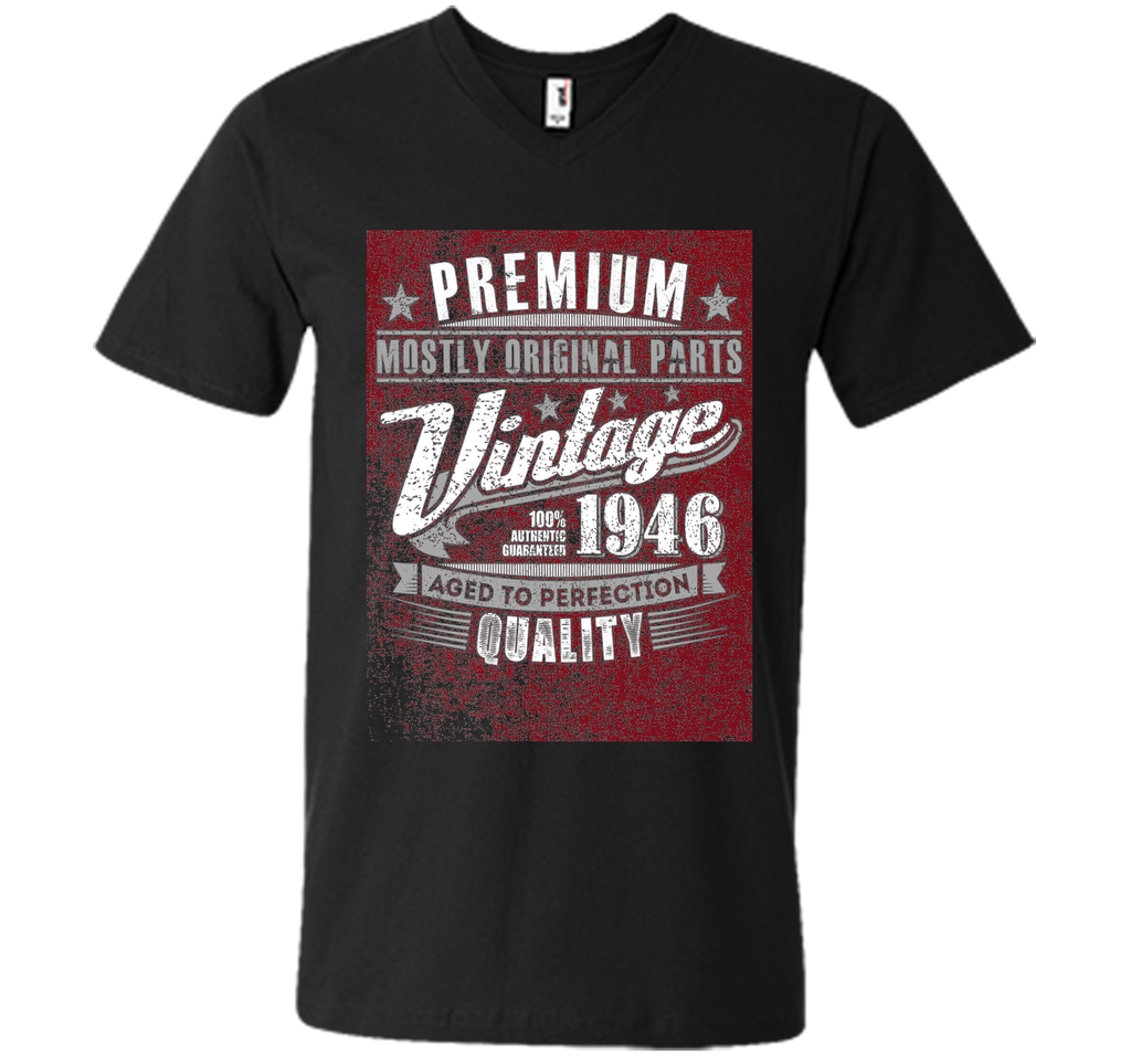 Fitted Vintage 1946 Aged To Perfection Tshirt 70th Birthday