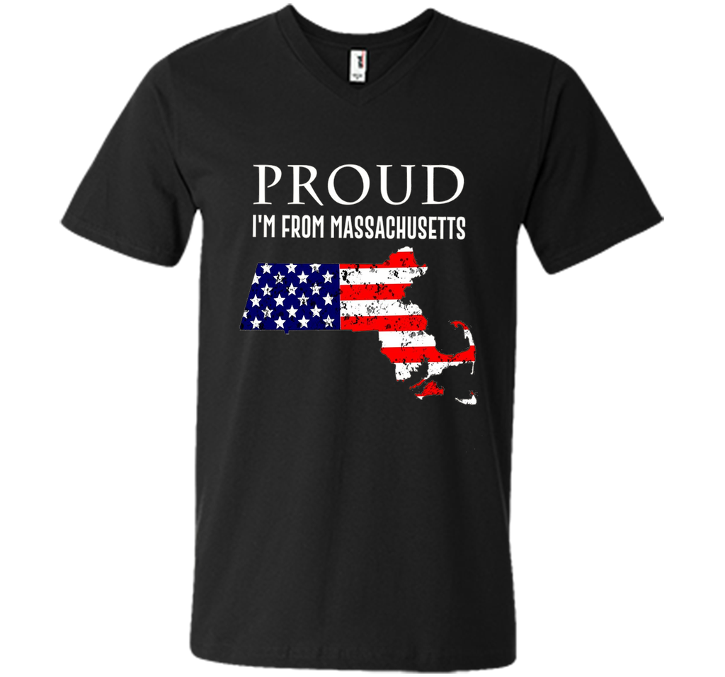Proud of Massachusetts-US flag Independence day Tshirt