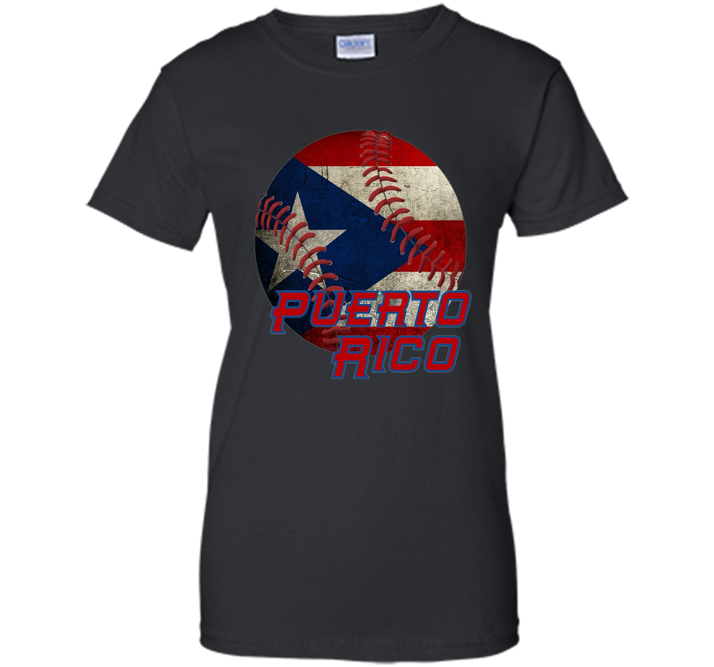 Puerto Rico Baseball Flag T Shirt Boricua Pride Tee