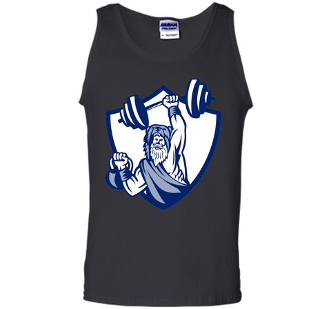 Berserker Lifting Barbell Kettlebell Crest Retro T-Shirt