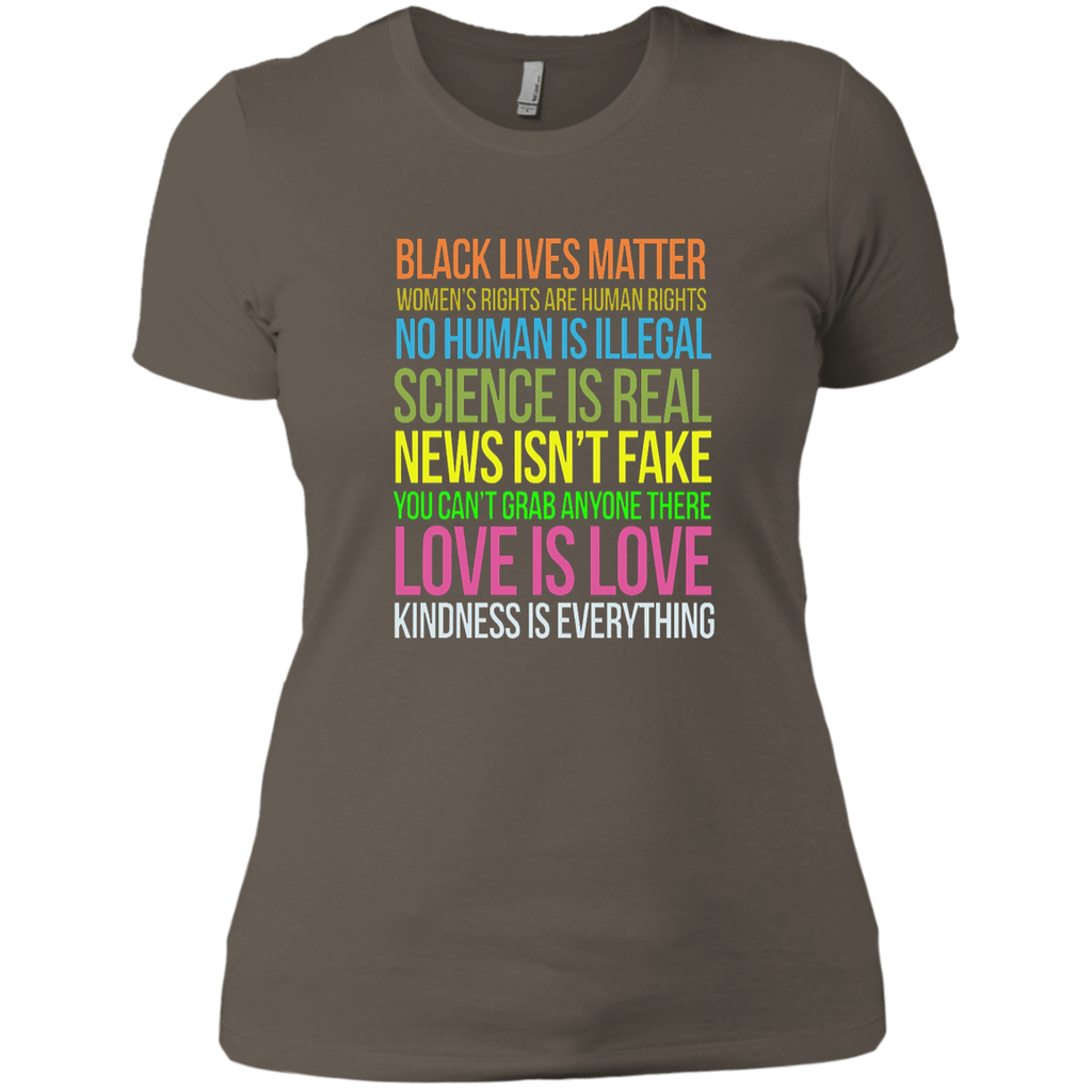 Kindness Is Everything Black Lives Love Is Love TShirt NL3900 Next Level Ladies' Boyfriend T-Shirt