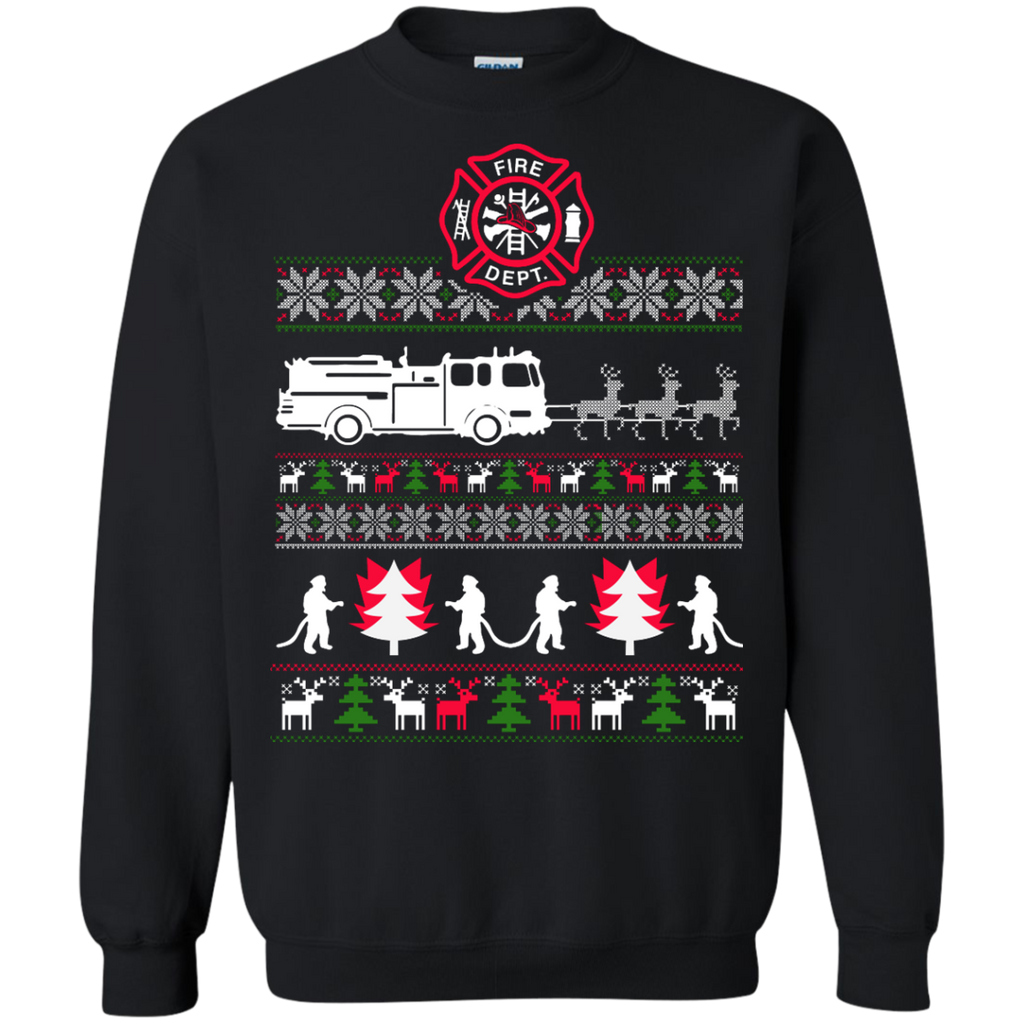 firefighter ugly christmas sweater T-Shirt
