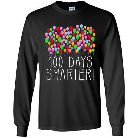 100 Balloons 100th Day of School Teacher/Student T-Shirt G240 Gildan LS Ultra Cotton T-Shirt