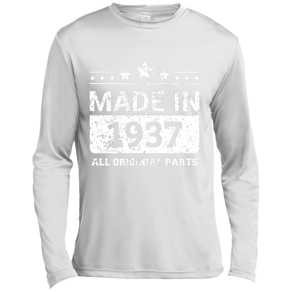Made In 1937 All Original Parts Birthday Long Sleeve Moisture Absorbing Shirt
