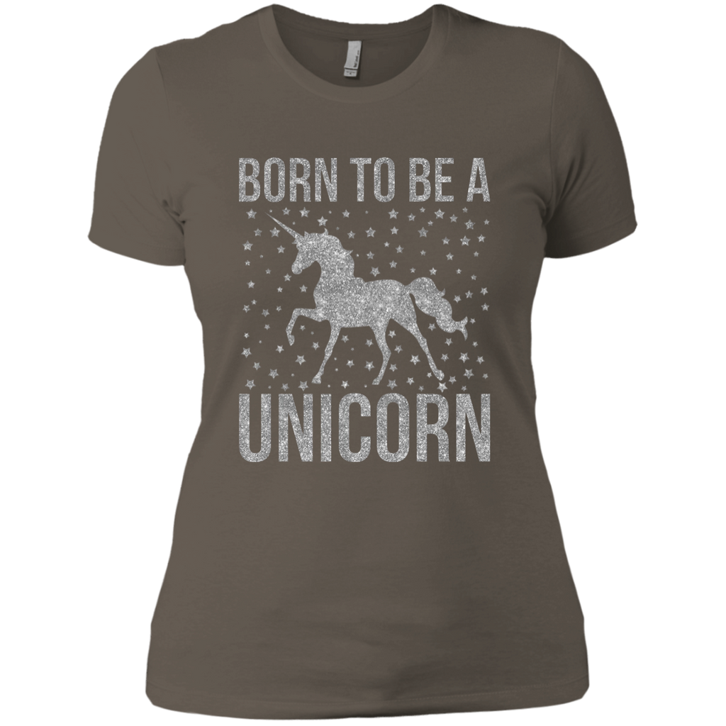 Born To Be a Unicorn Glitter Shirt NL3900 Next Level Ladies' Boyfriend T-Shirt