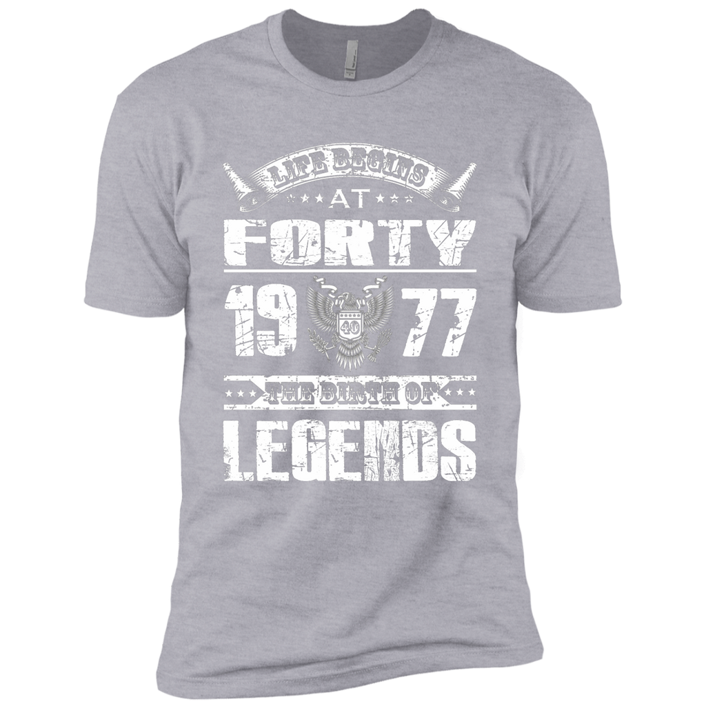 Life begins at 40, 1977 the birth of legends- 1977 T Shirt t-shirt NL3600 Next Level Premium Short Sleeve T-Shirt