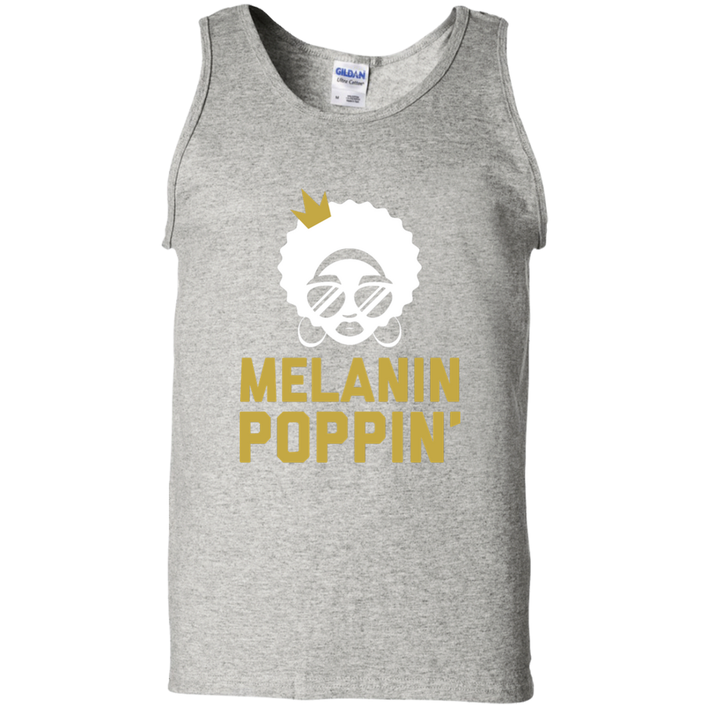 Melanin Poppin' Shirt / Melanin T-Shirt Queen Skin Color G220 Gildan 100% Cotton Tank Top