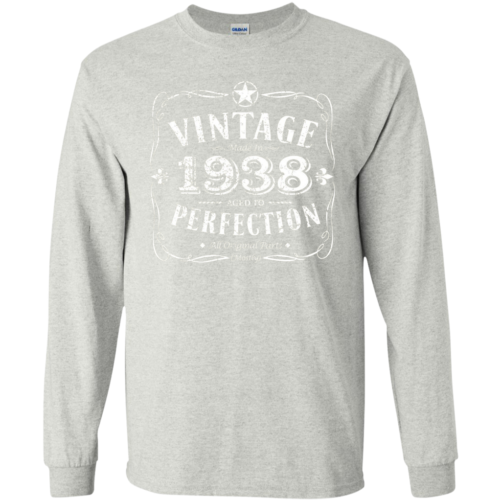 Vintage Made In 1938 Birthday Gift Idea LS Ultra Cotton Tshirt