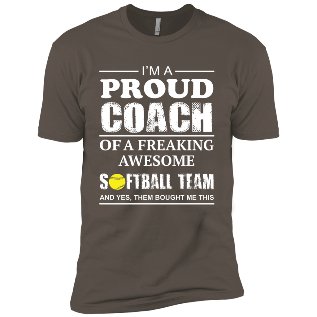 Proud Softball Coach Shirt - Gift for Softball Coach NL3600 Next Level Premium Short Sleeve T-Shirt