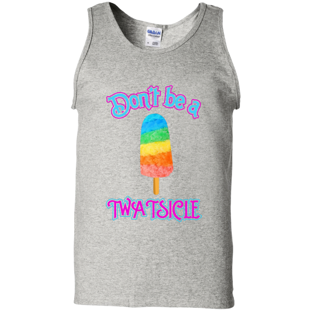 Don't Be A Twatsicle Icream Rainbow t-shirt G220 Gildan 100% Cotton Tank Top
