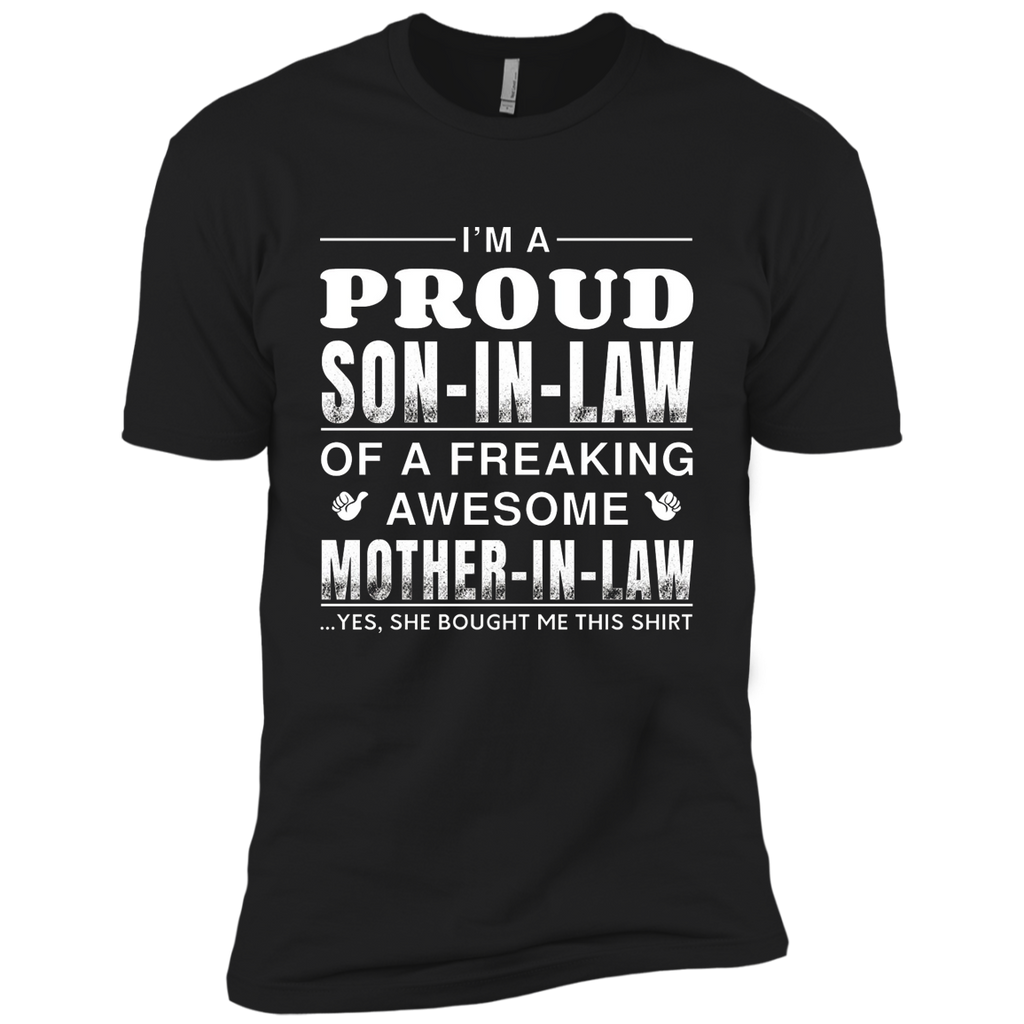 Men's I'm A Proud Son In Law Of A Freaking Awesome Mother In Law NL3600 Next Level Premium Short Sleeve T-Shirt