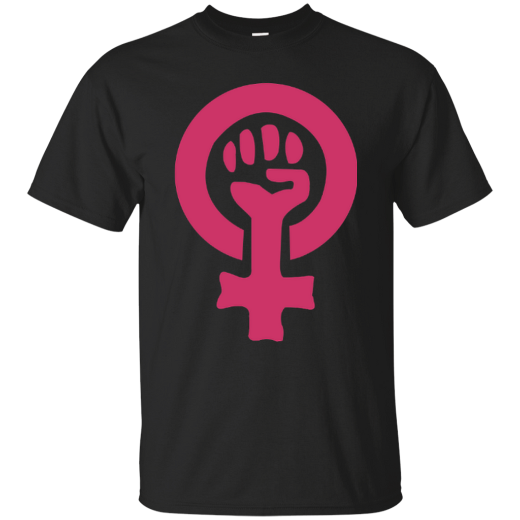 Pink Feminism symbol T-shirt for feminist Custom Ultra Cotton T-Shirt