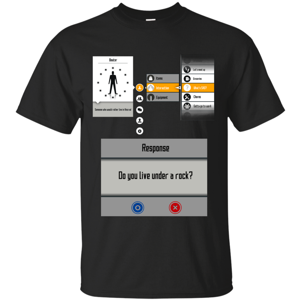 Sword Art Online Menu T-Shirt G200 Gildan Ultra Cotton T-Shirt
