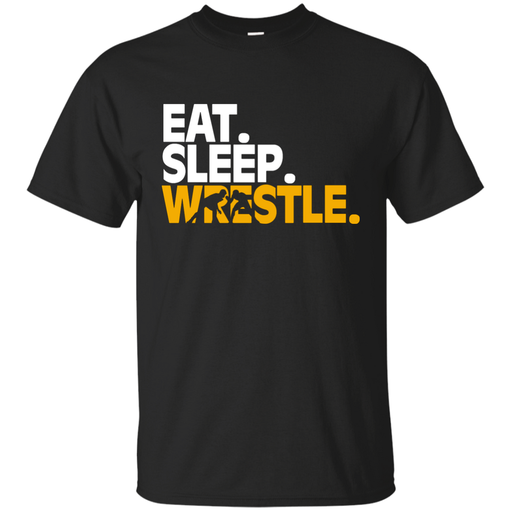 This Cool Wrestling Text design Shirt Eat. Sleep. Wrestle Custom Ultra Cotton T-Shirt