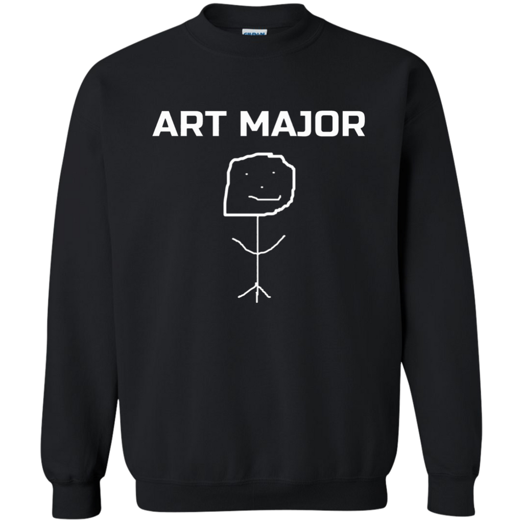 Art Major Funny Shirt T-Shirt G180 Gildan Crewneck Pullover Sweatshirt  8 oz.