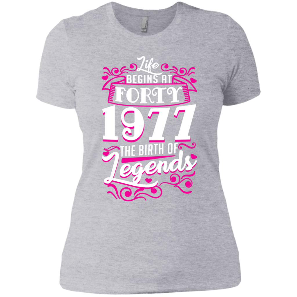 Happy 1977 My 40th Birthday Gift Ideas T shirt NL3900 Next Level Ladies' Boyfriend T-Shirt